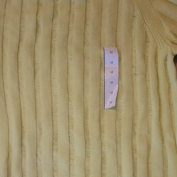 Lemon Yellow Long Sleeve Sweater - Picture 2 of 4